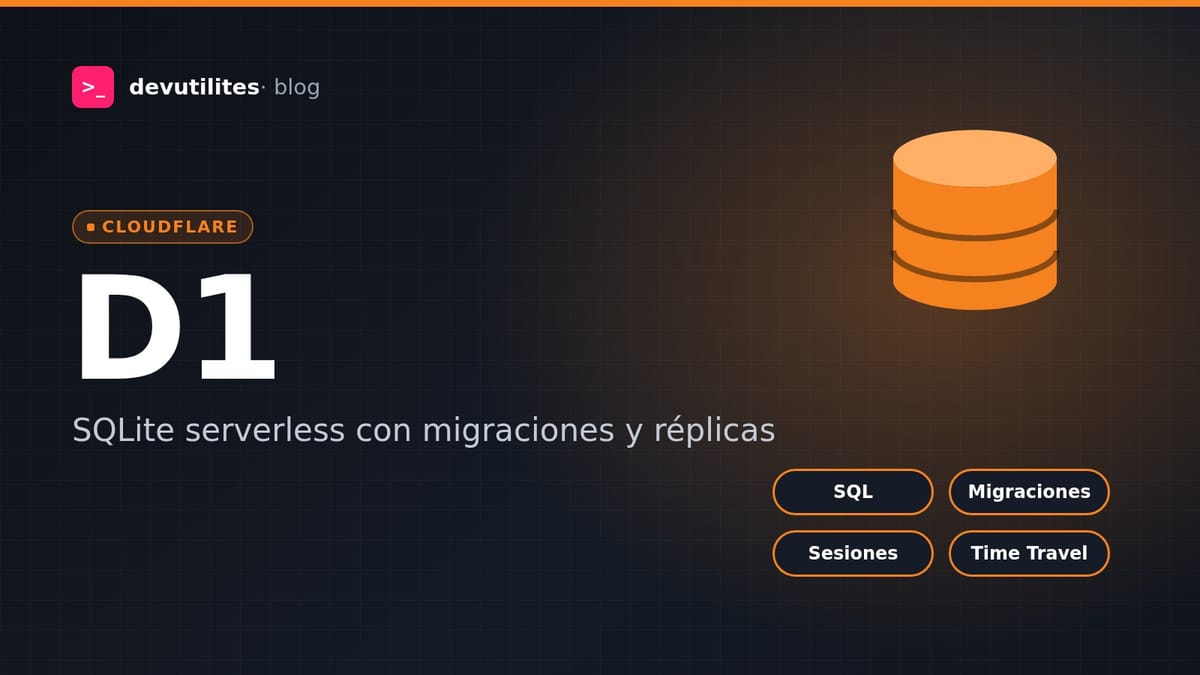 Portada: Cloudflare D1 a fondo: SQLite serverless con migraciones, réplicas de lectura y código probado