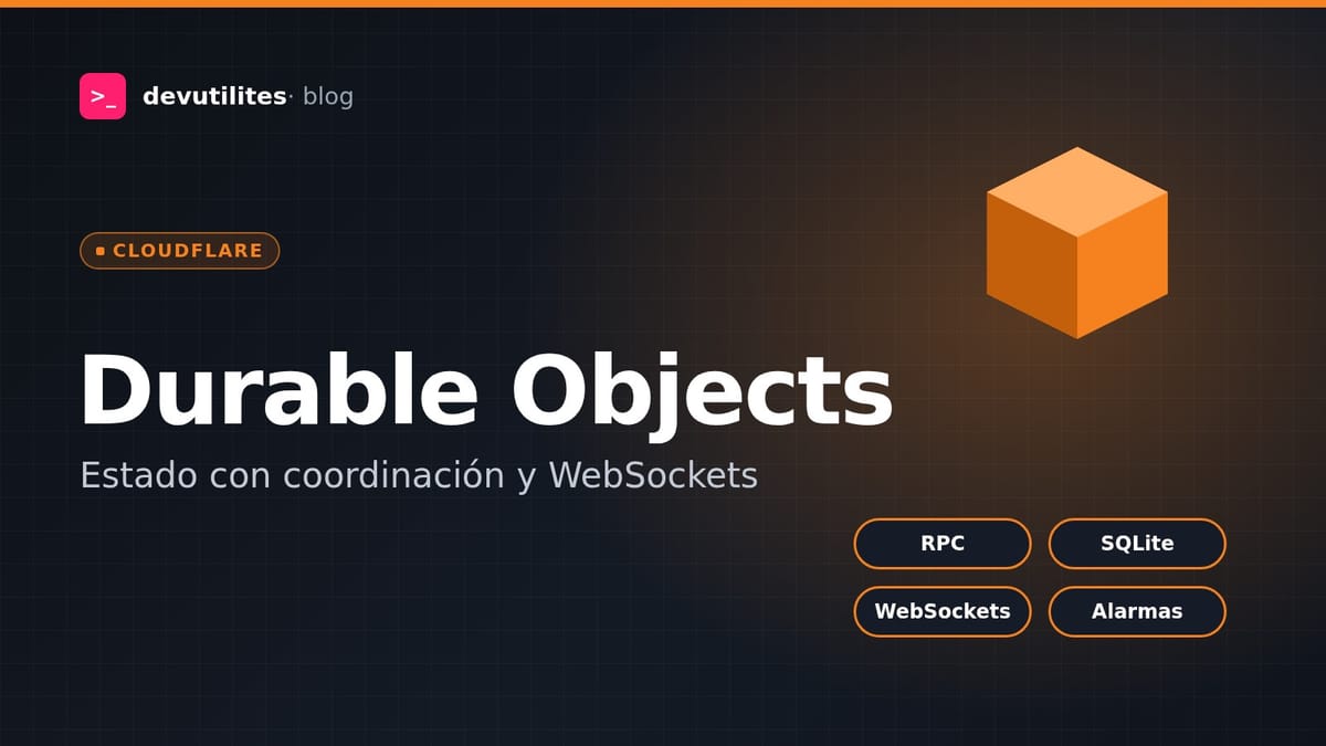 Portada: Cloudflare Durable Objects a fondo: estado con coordinación, WebSockets y SQLite en cada objeto