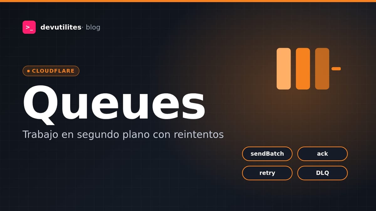 Portada: Cloudflare Queues a fondo: colas de mensajes con reintentos y cola de fallidos
